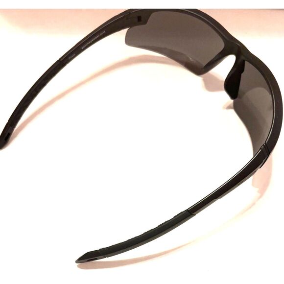 Men's Epoch Black Frame Sunglasses with Polarized Smoke Lens - Picture 9 of 11